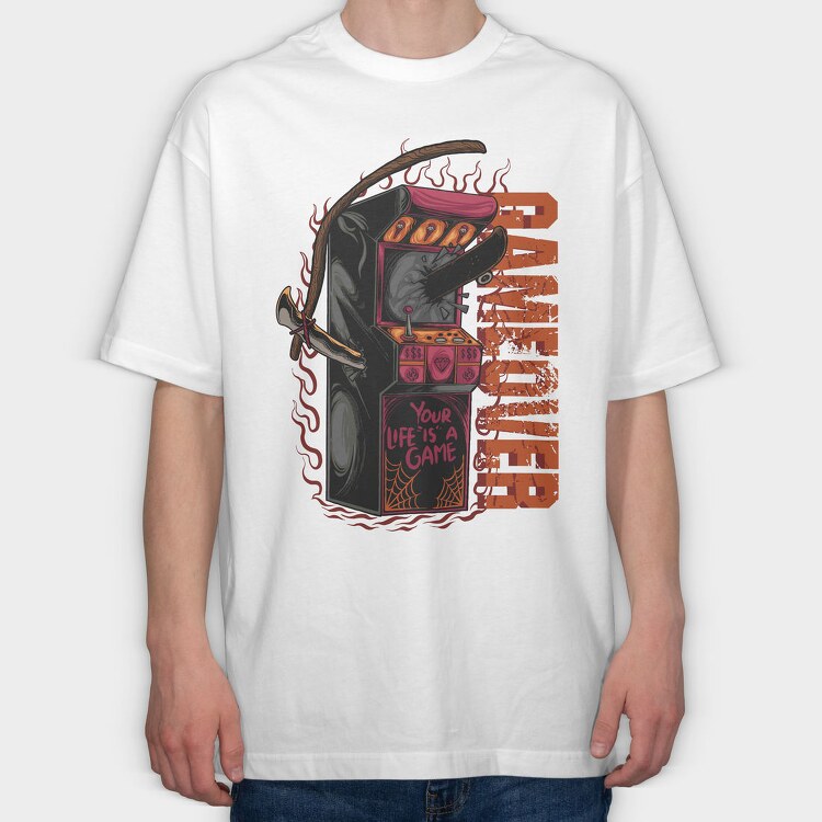 Arcade Demon Game, Tricou Oversize Barbati (Unisex)