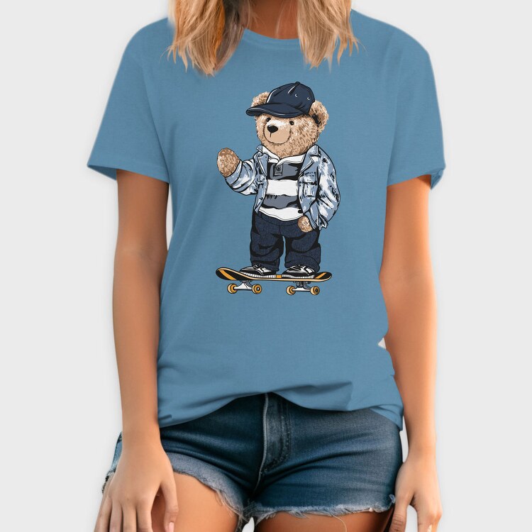 Skateboarding Teddy Bear, Tricou Barbati (Unisex)