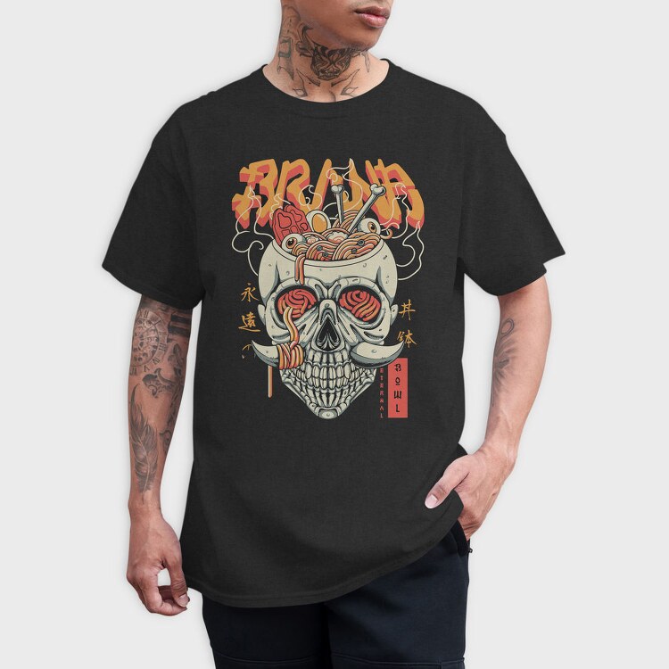 Eternal Noodle Skull, Tricou Barbati (Unisex)
