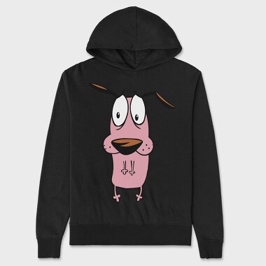 Cartoon Retro Courage the Cowardly Dog 6, Hanorac Oversize Barbati (Unisex)