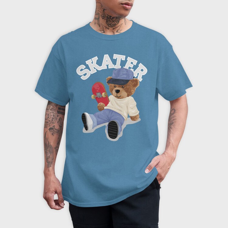 Skater Bear Vibes, Tricou Barbati (Unisex)