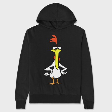 Cartoon Retro Cow and Chicken 6, Hanorac Oversize Barbati (Unisex)