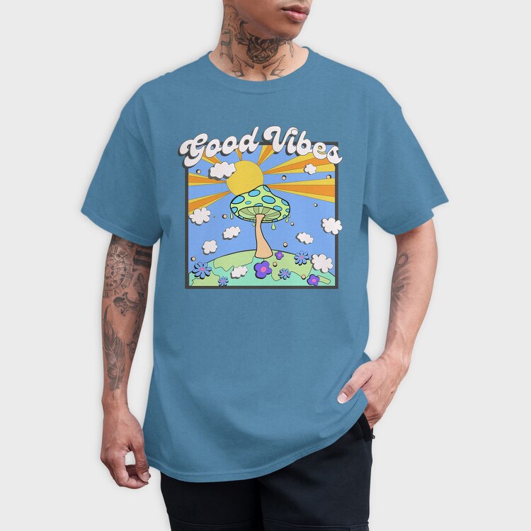 Good Vibes Mushroom, Tricou Barbati (Unisex)