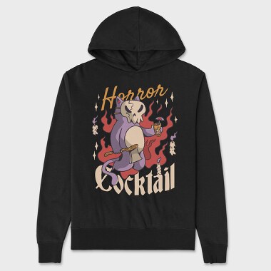 Horror Cocktail Cat, Hanorac Oversize Barbati (Unisex)