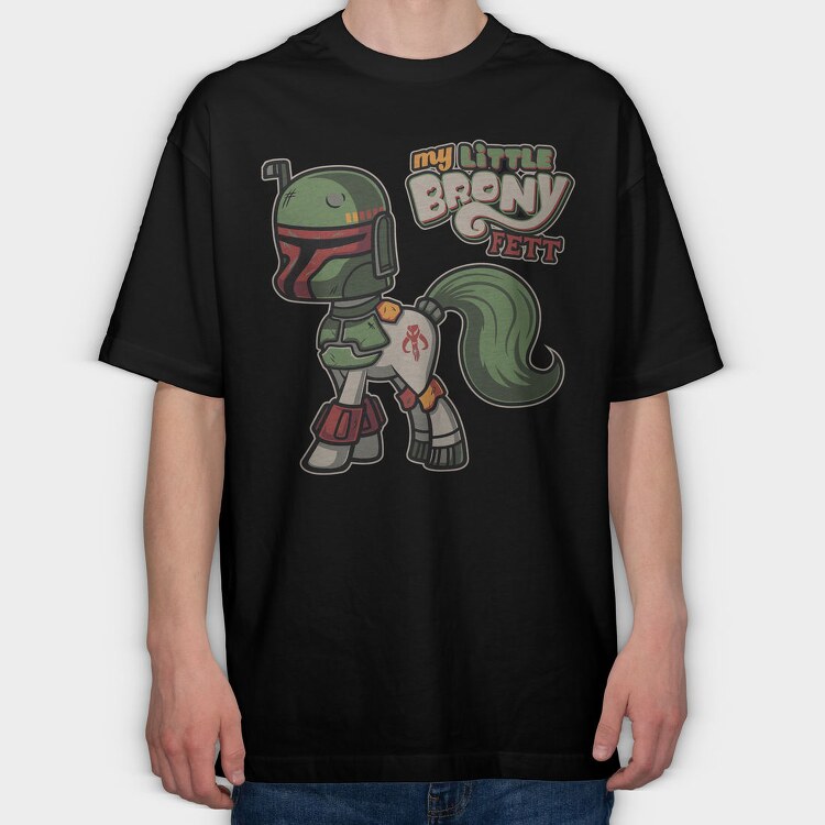 Boba Pony Fett, Tricou Oversize Barbati (Unisex)