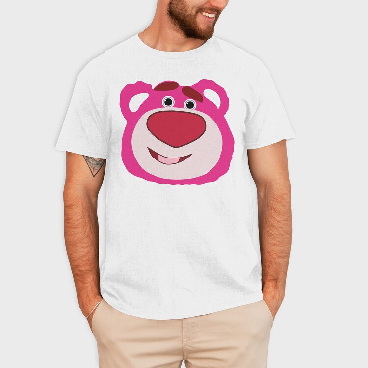 Pink Bear Smile, Tricou Barbati (Unisex)