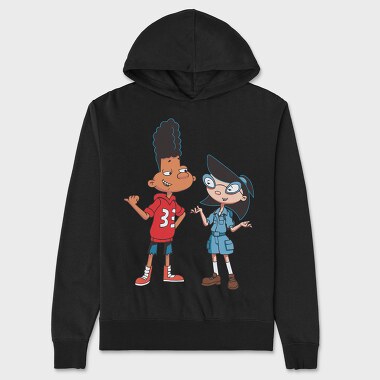 Cartoon Retro Hey Arnold 2, Hanorac Oversize Barbati (Unisex)