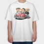 Teddy Bear Gangster Ride, Tricou Oversize Barbati (Unisex)