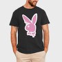 Pink Bunny Bowtie, Tricou Barbati (Unisex)