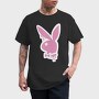 Pink Bunny Bowtie, Tricou Barbati (Unisex)