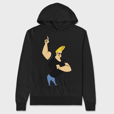 Cartoon Retro Johny Bravo 1, Hanorac Oversize Barbati (Unisex)