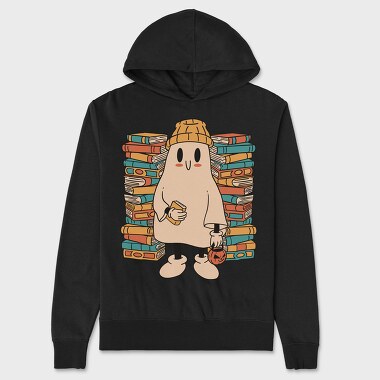 Books Cute Ghost, Hanorac Oversize Barbati (Unisex)