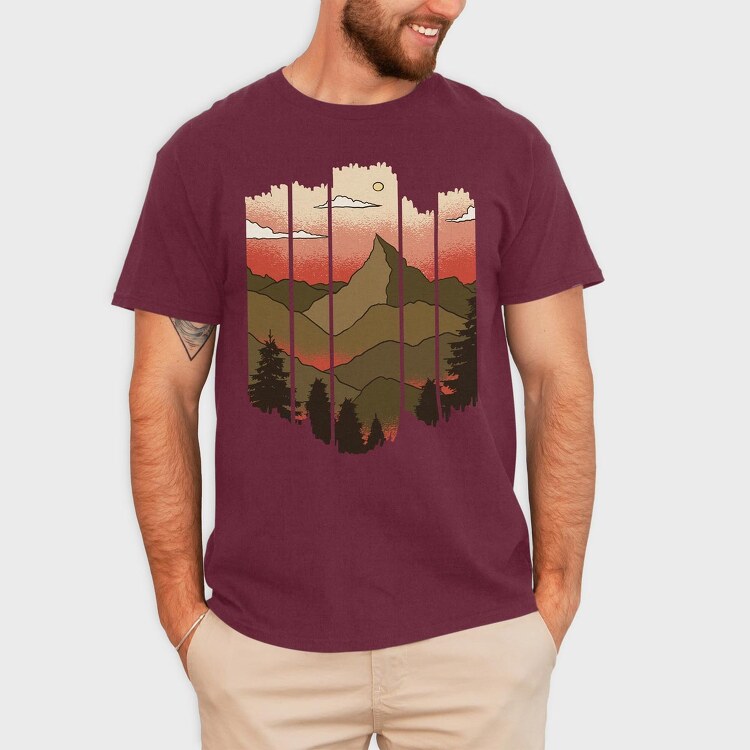 Cut Out Landscape, Tricou Barbati (Unisex)