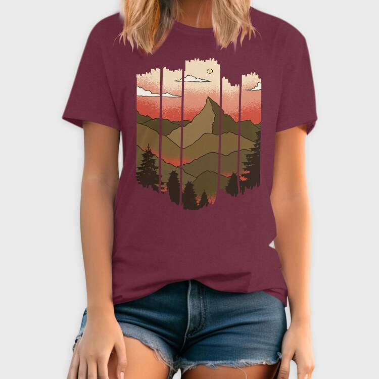 Cut Out Landscape, Tricou Barbati (Unisex)