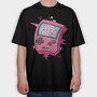 Pink Cat Game, Tricou Oversize Barbati (Unisex)