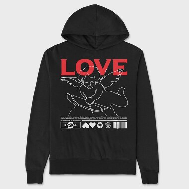 Love 2, Hanorac Oversize Barbati (Unisex)