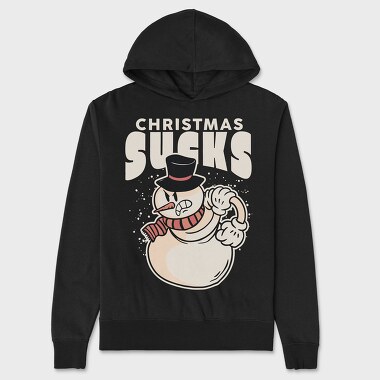 Christmas Sucks Snowman, Hanorac Oversize Barbati (Unisex)