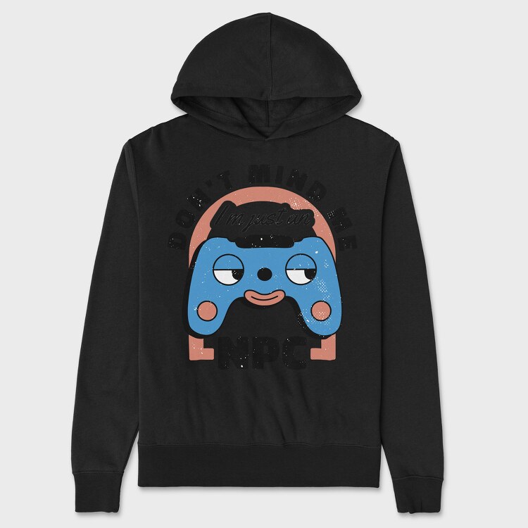 Gamer Retro Cartoon Npc, Hanorac Oversize Barbati (Unisex)