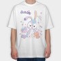 Bunny Love Vibes, Tricou Oversize Barbati (Unisex)