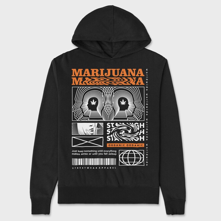 Marijuana 2, Hanorac Oversize Barbati (Unisex)