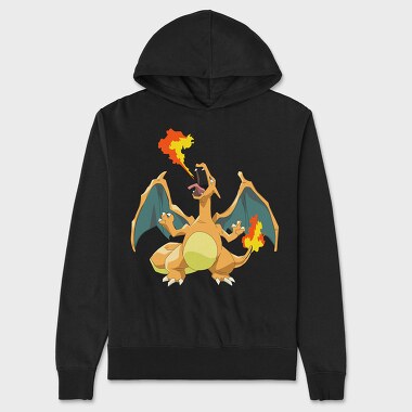 Cartoon Retro Pokemon 6, Hanorac Oversize Barbati (Unisex)