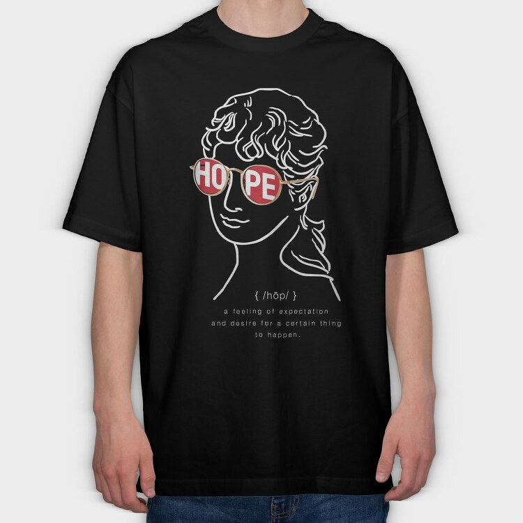 Hope In Shades, Tricou Oversize Barbati (Unisex)