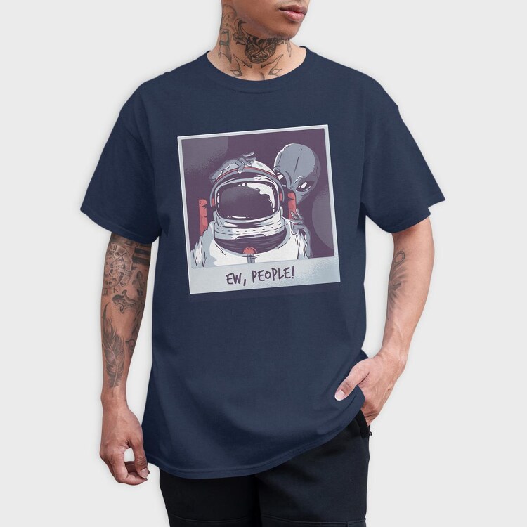 Astronaut Alien, Tricou Barbati (Unisex)