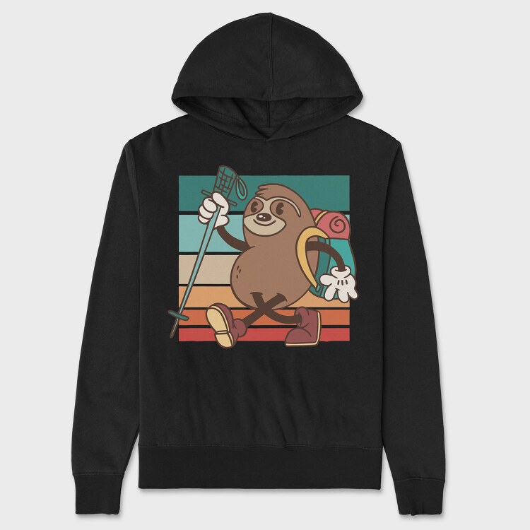 Sloth Hiker, Hanorac Oversize Barbati (Unisex)