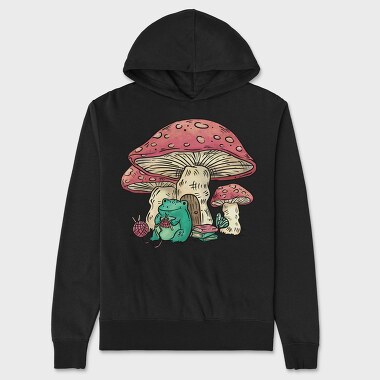 Frog Knitting Mushroom House, Hanorac Oversize Barbati (Unisex)