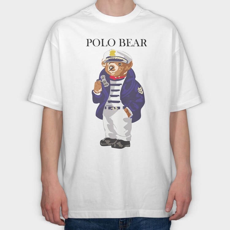 Captain Bears Captain, Tricou Oversize Barbati (Unisex)