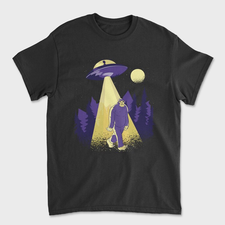 Alien Kidnapping Bigfoot, Tricou Barbati (Unisex)