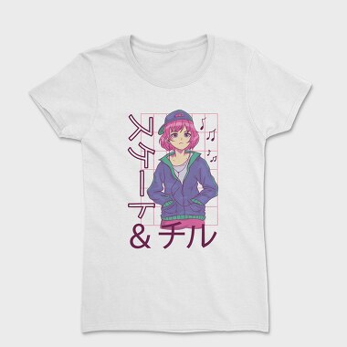 Anime Skate Chill Girl, Tricou Femei