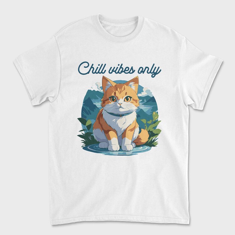 Cat Chill Vibes, Tricou Barbati (Unisex)