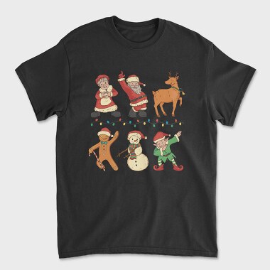 Christmas Characters Dancing, Tricou Barbati (Unisex)