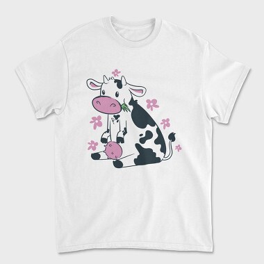 Cute Cow Pink, Tricou Barbati (Unisex)