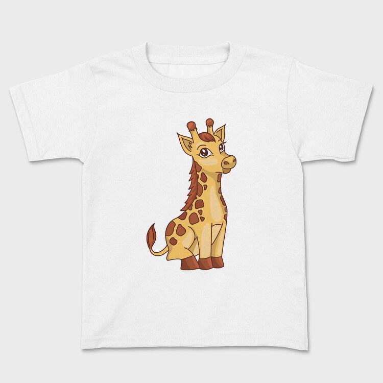 Cute Giraffe Cartoon, Tricou Copii