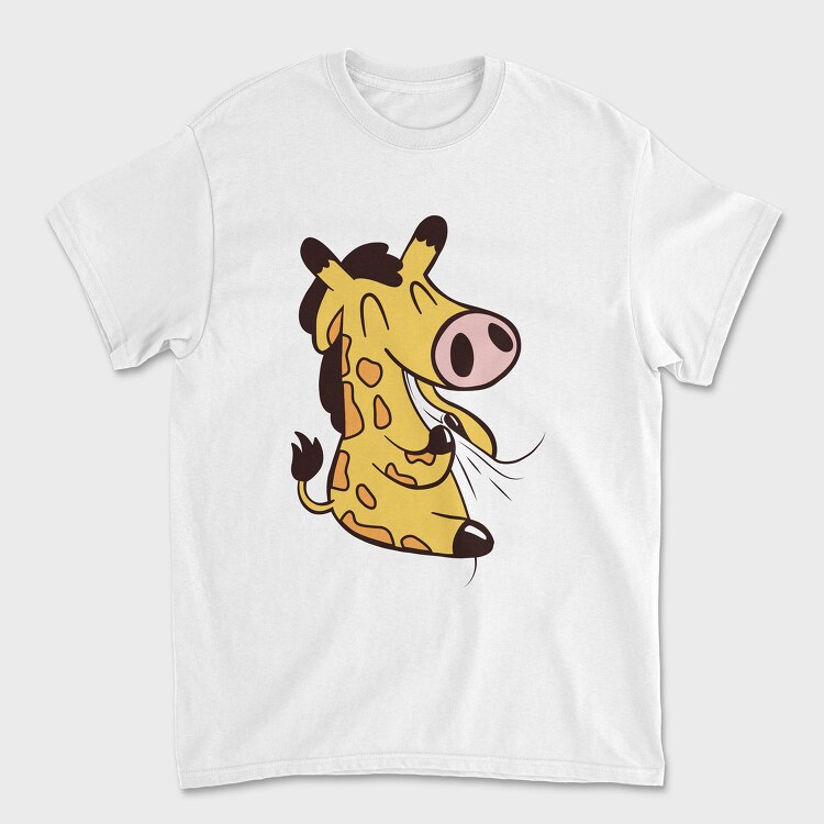 Giraffe Eating, Tricou Barbati (Unisex)