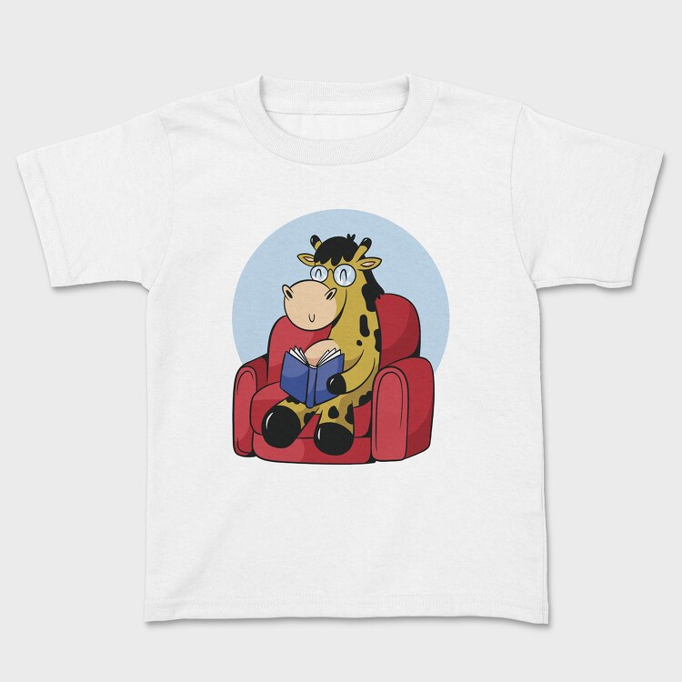 Giraffe Reading, Tricou Copii