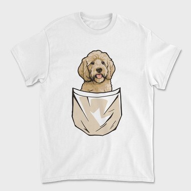 Golden Doodle Pocket, Tricou Barbati (Unisex)