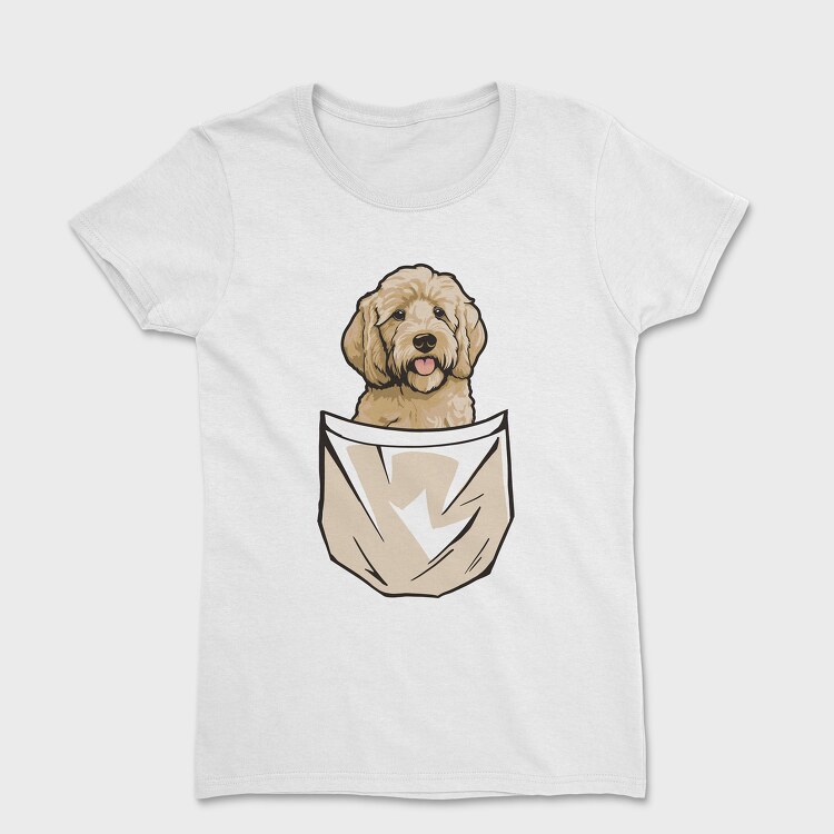 Golden Doodle Pocket, Tricou Femei