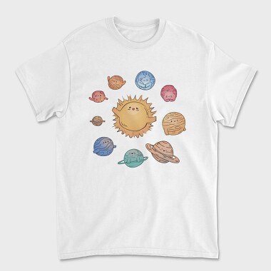 Kawaii Solar System, Tricou Barbati (Unisex)