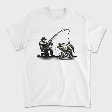 Man Fishing, Tricou Barbati (Unisex)