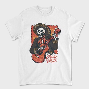 Mariachi Skeleton, Tricou Barbati (Unisex)