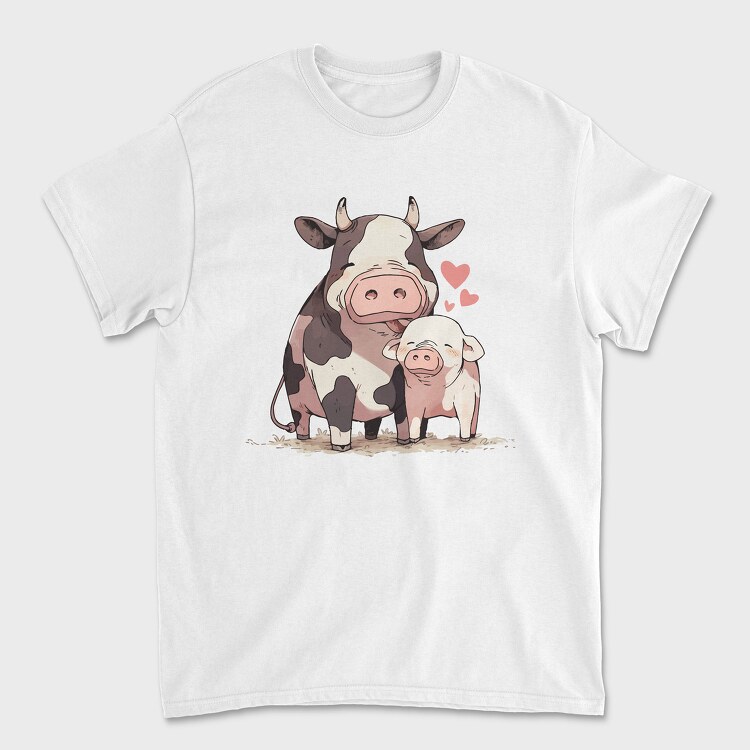 Pig Cow Love, Tricou Barbati (Unisex)