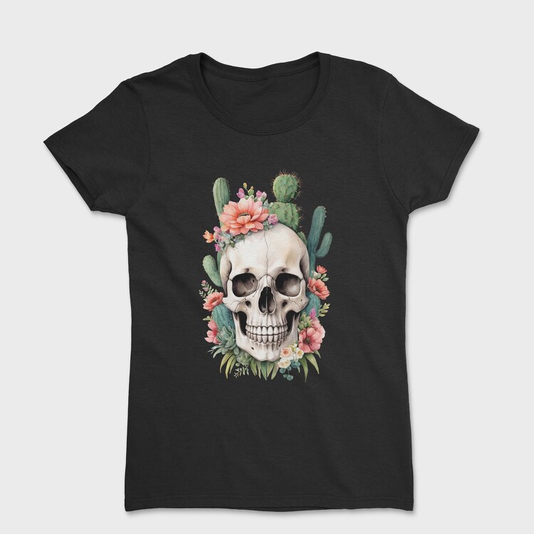 Skull cactus Flowers, Tricou Femei