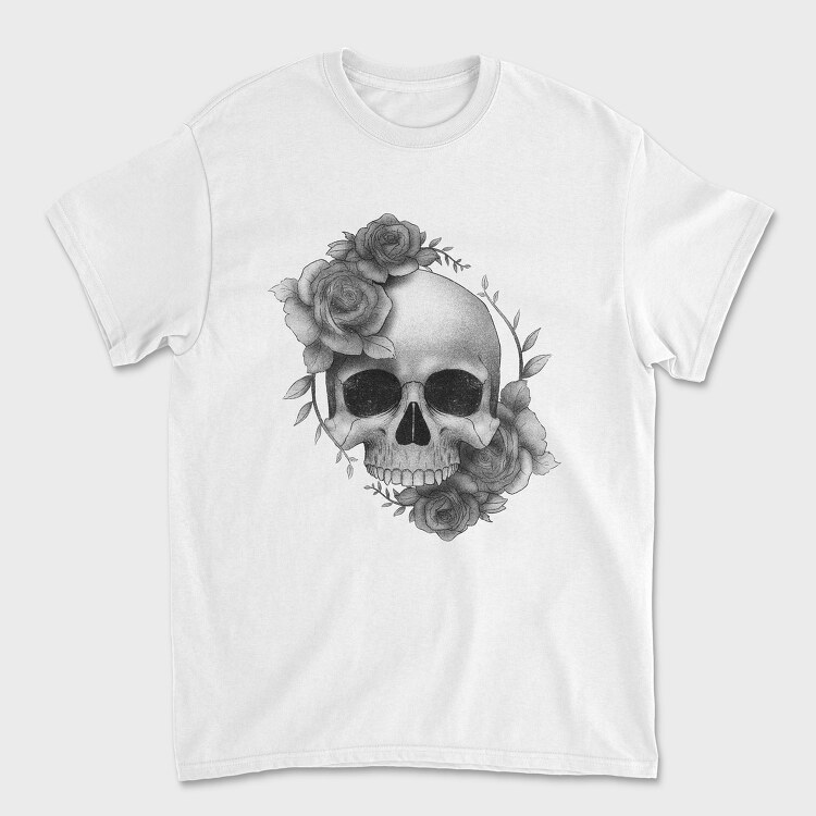 Skull Roses, Tricou Barbati (Unisex)