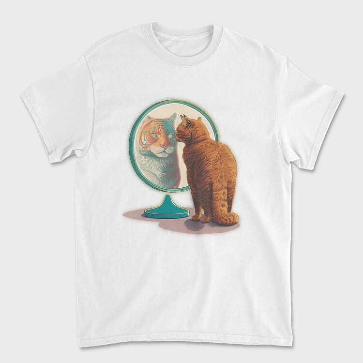 Tiger Kitty Mirror, Tricou Barbati (Unisex)