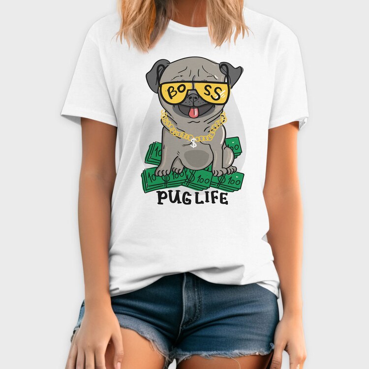 Pug Boss Money, Tricou Barbati (Unisex)