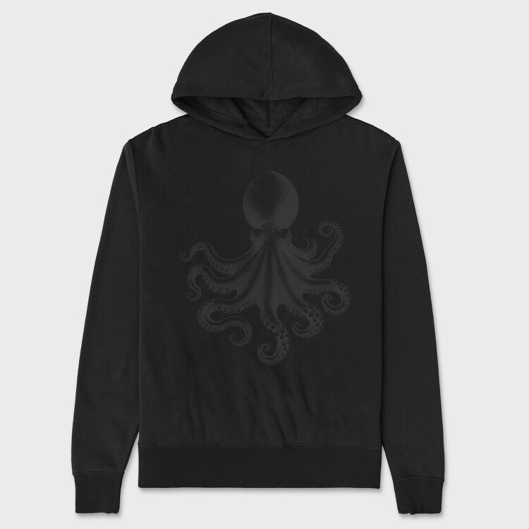 octopus draw, Hanorac Oversize Barbati (Unisex)