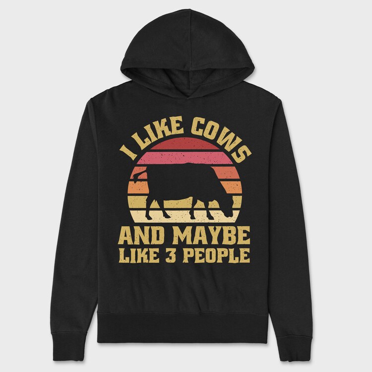 I Like Cows, Hanorac Oversize Barbati (Unisex)